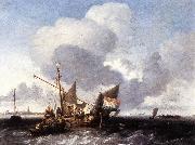 BACKHUYSEN, Ludolf Ships on the Zuiderzee before the Fort of Naarden fgg Germany oil painting reproduction